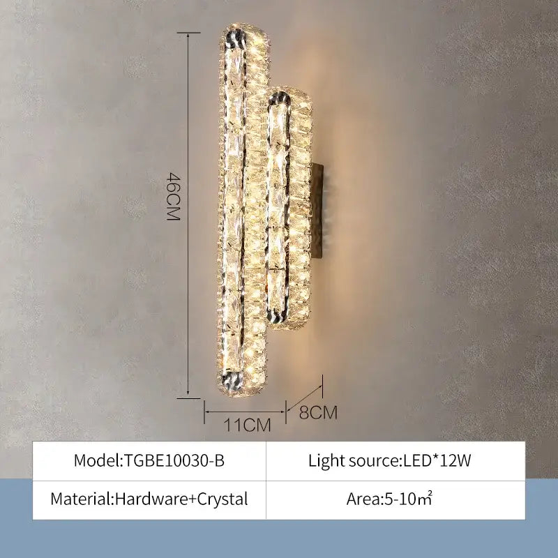 Modern rectangular crystal chandelier dimmable led ceiling light dining room