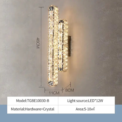 Modern rectangular crystal chandelier dimmable led ceiling light dining room