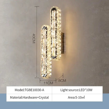 Modern rectangular crystal chandelier dimmable led ceiling light dining room