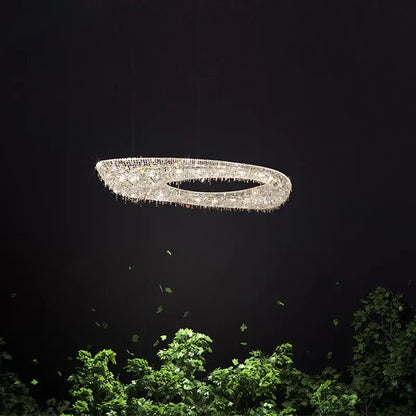 Luxury crystal chandelier luminaire living room pendant lighting