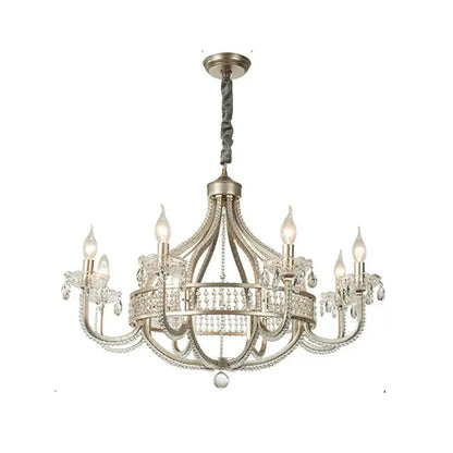 Antique silver decorbites crystal chandelier bedroom pendant light