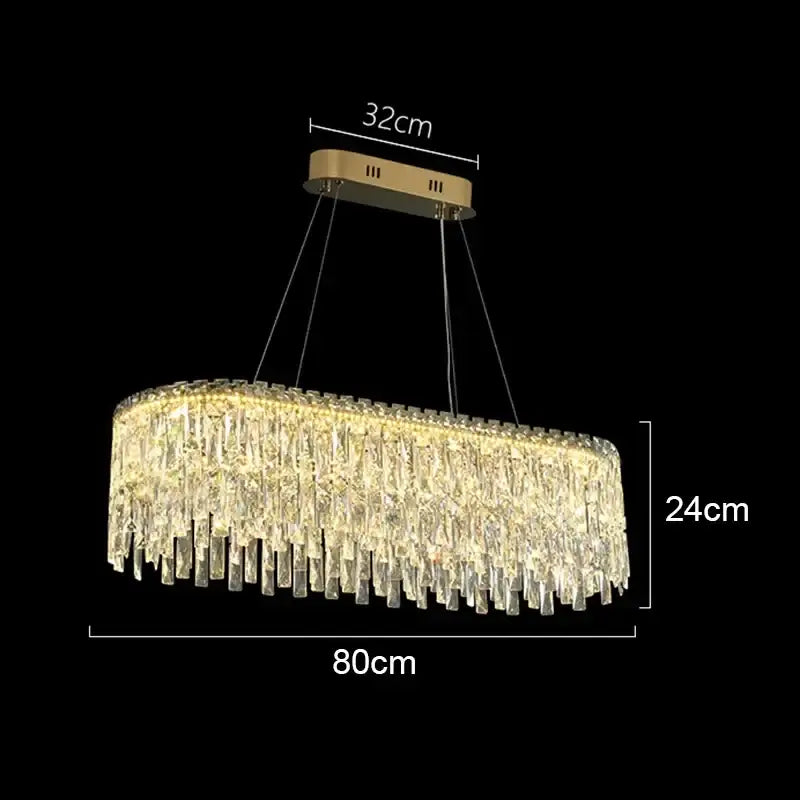 Modern gold crystal chandelier for living room lighting
