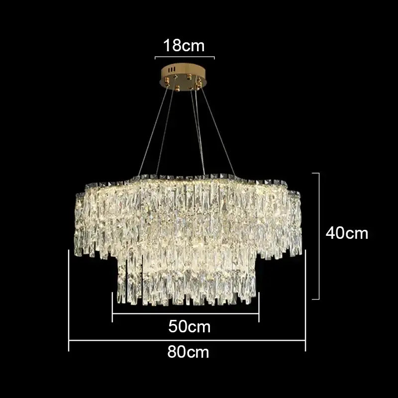 Modern gold crystal chandelier for living room lighting