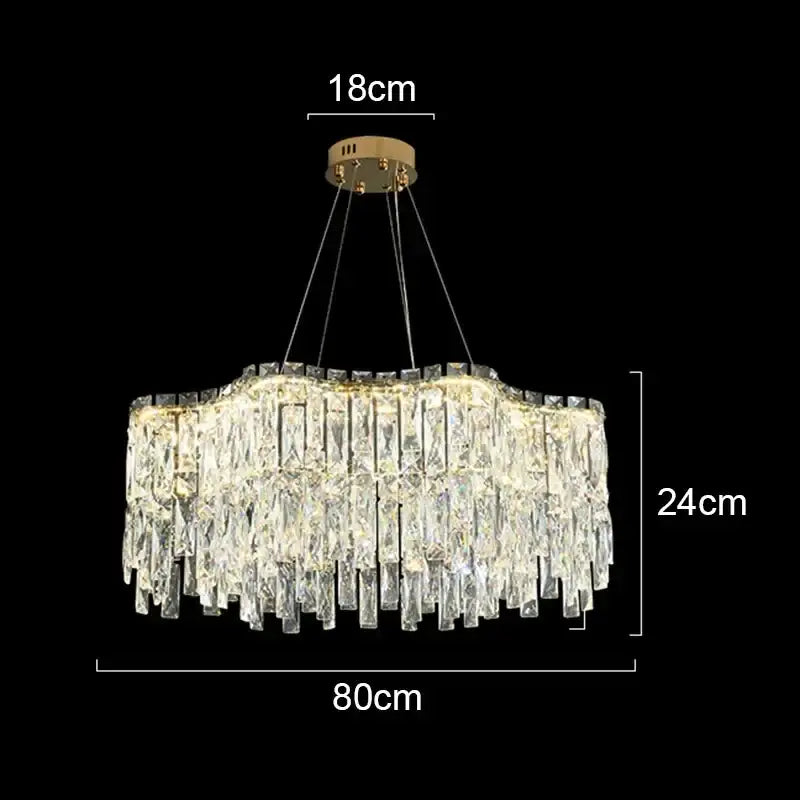Modern gold crystal chandelier for living room lighting