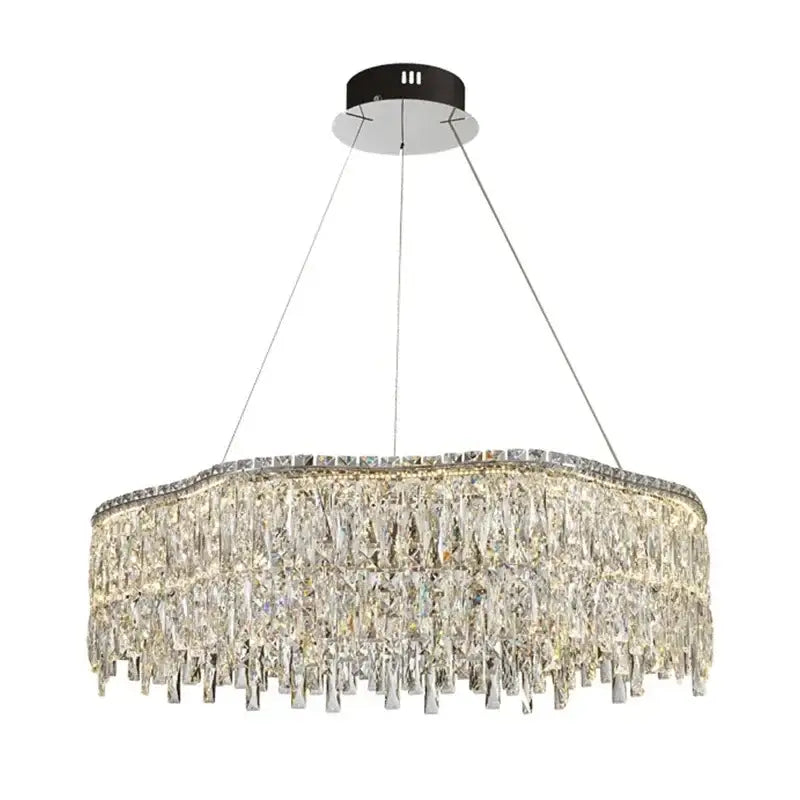 Modern gold crystal chandelier for living room lighting