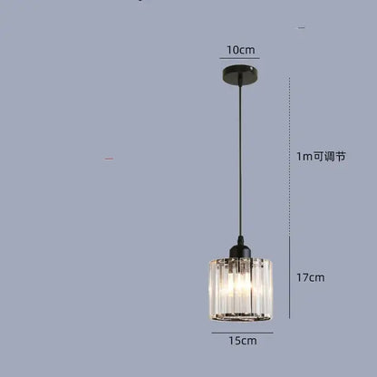 Modern gold crystal chandelier dining room pendant light