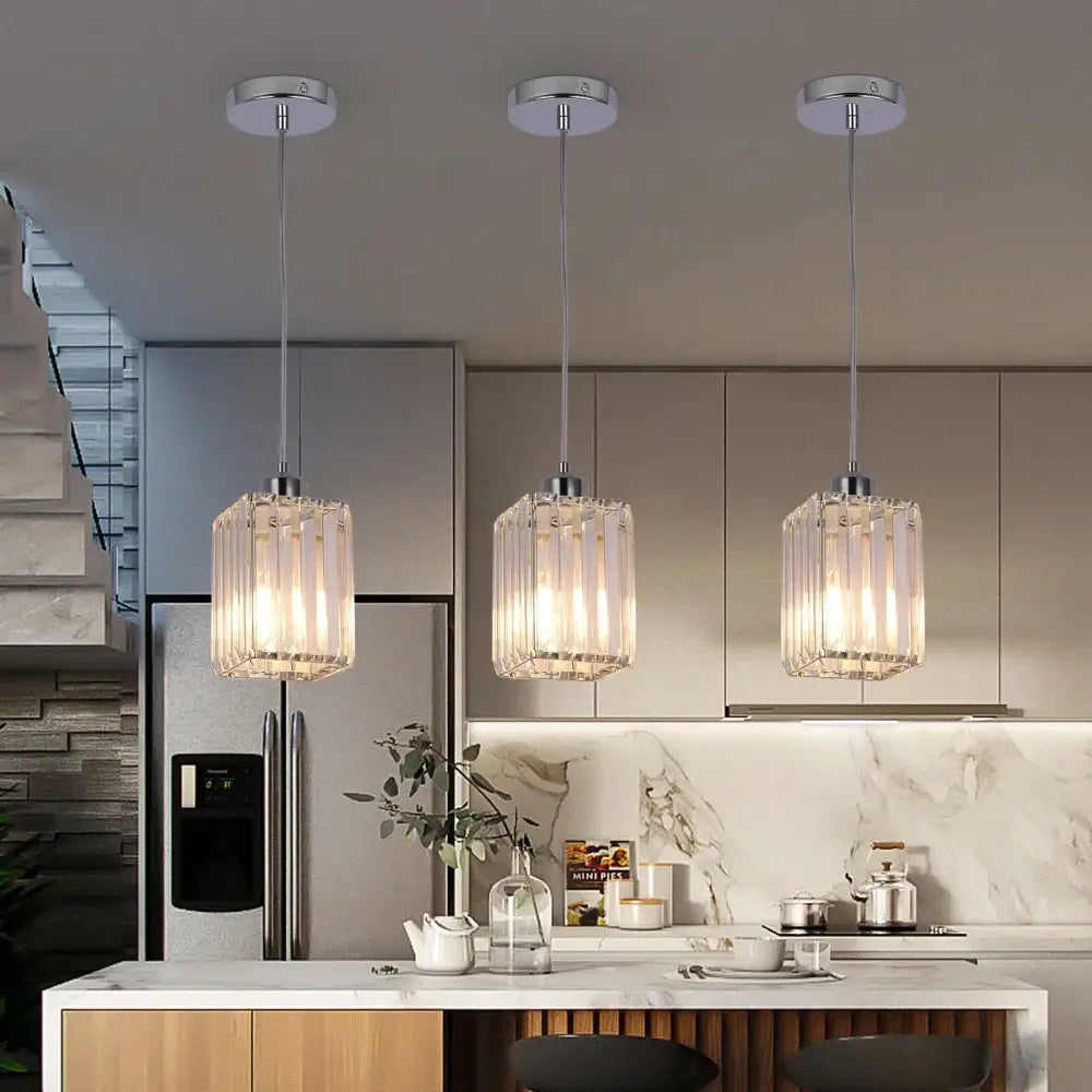 Modern gold crystal chandelier dining room pendant light