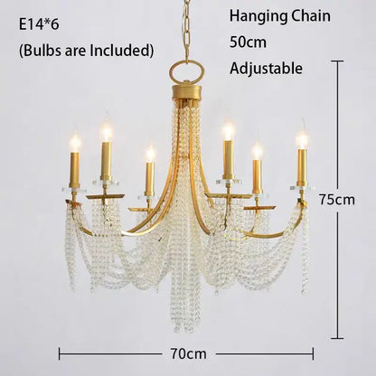 Luxury gold decorbites crystal chandelier for dining room