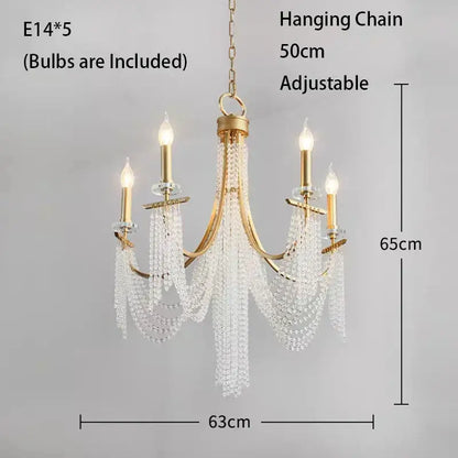 Luxury gold decorbites crystal chandelier for dining room