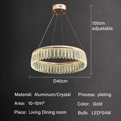 crystal chandelier modern gold tiered light for living room