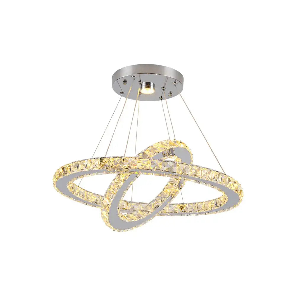 Modern multi ring crystal chandelier for dining room