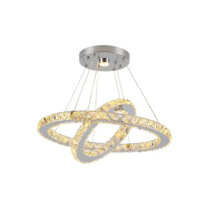 Modern multi ring crystal chandelier for dining room