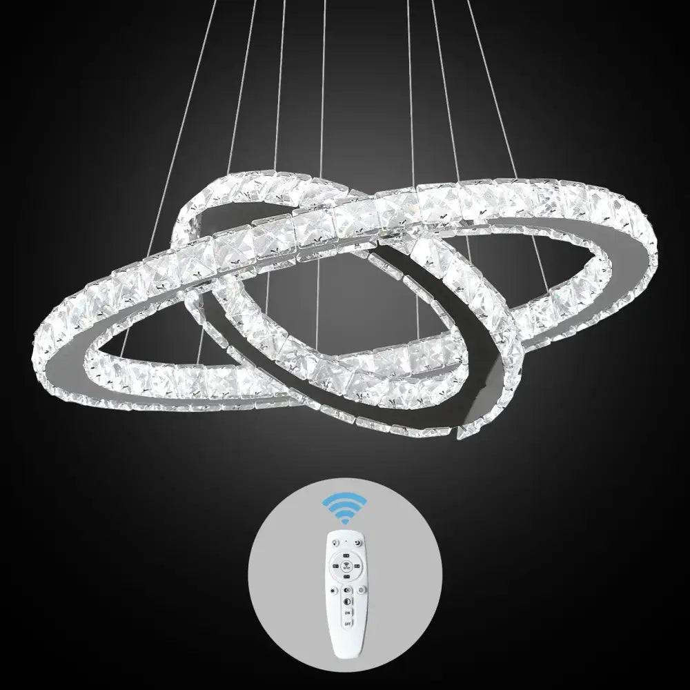 Modern multi ring crystal chandelier for dining room