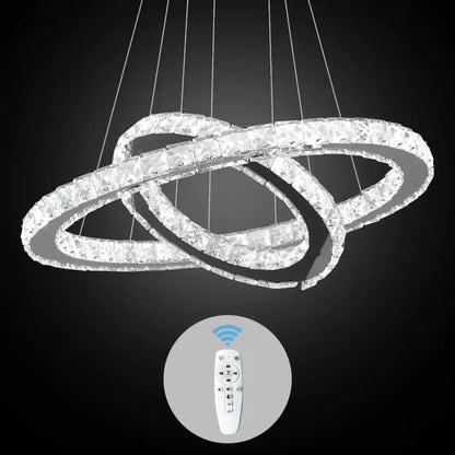 Modern multi ring crystal chandelier for dining room