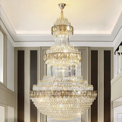 Luxury gold crystal chandelier for hotel and villa dining room