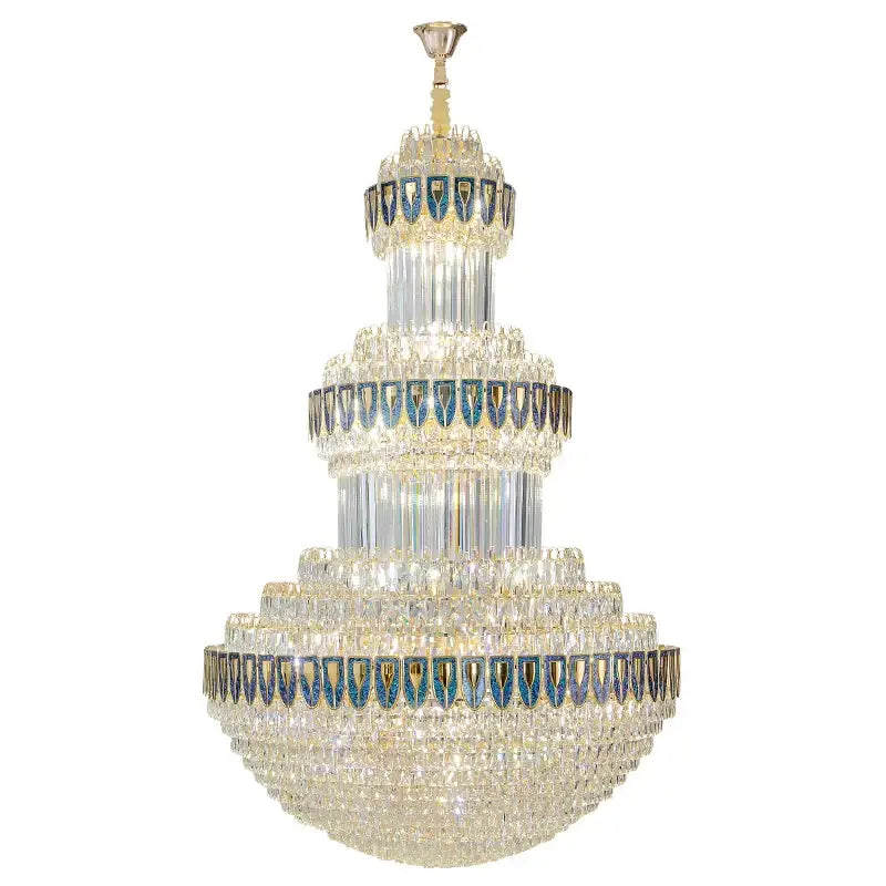 Luxury gold crystal chandelier for hotel and villa dining room