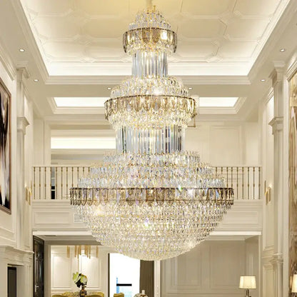 Luxury gold crystal chandelier for hotel and villa dining room