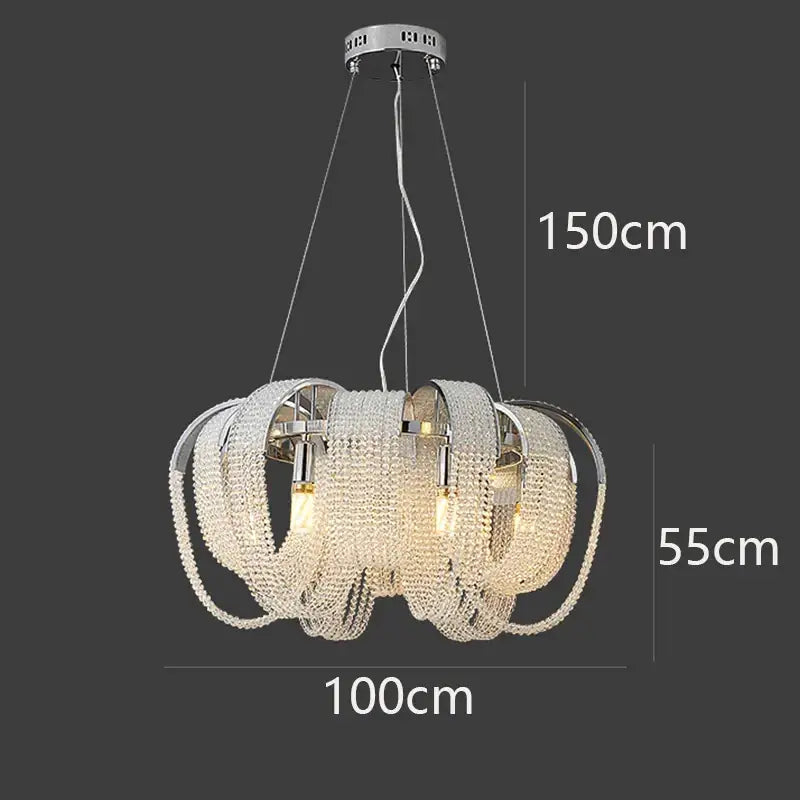 Luxury gold crystal chandelier living room pendant light