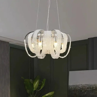 Luxury gold crystal chandelier living room pendant light