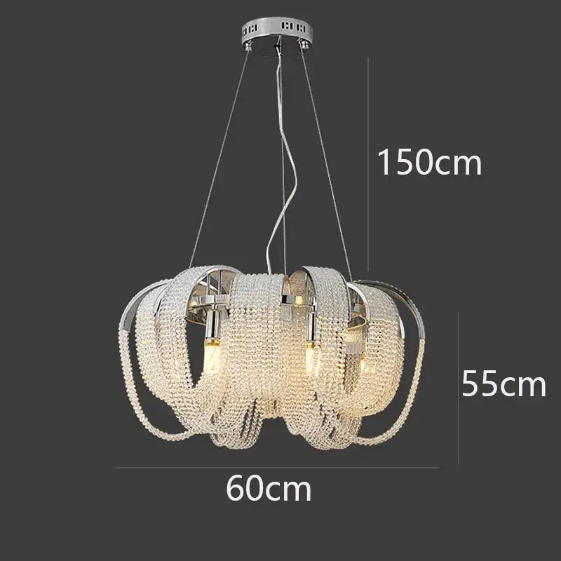 Luxury gold crystal chandelier living room pendant light