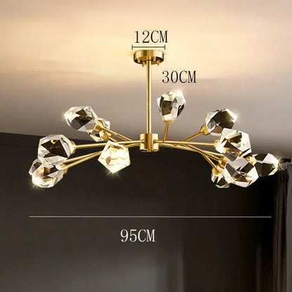 Luxury gold crystal chandelier for dining room