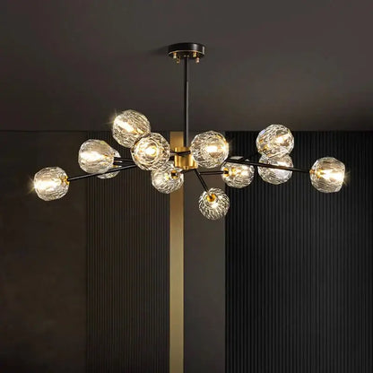 Modern crystal chandelier black dining room ceiling light