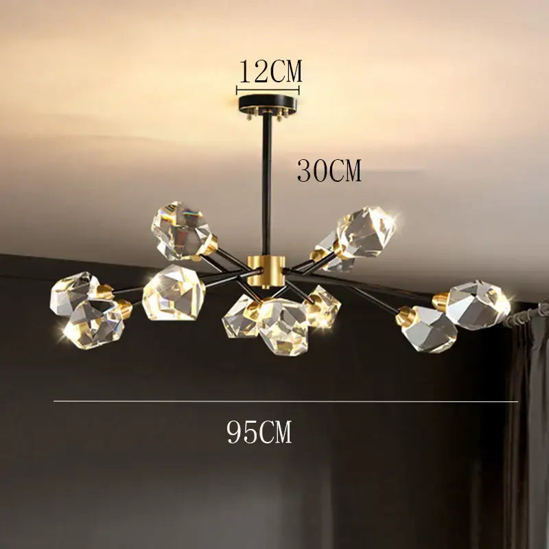 Luxury gold crystal chandelier for dining room