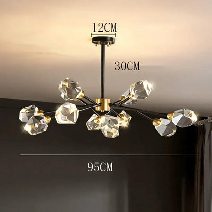 Luxury gold crystal chandelier for dining room