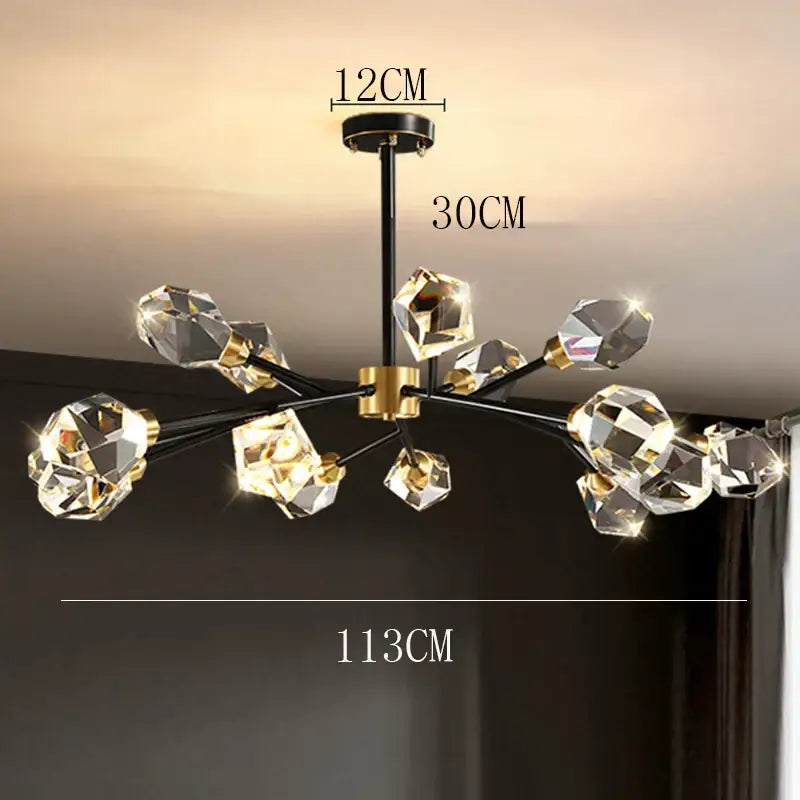 Luxury gold crystal chandelier for dining room