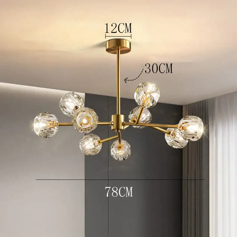 Modern crystal chandelier black dining room ceiling light