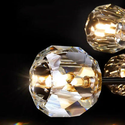 Modern crystal chandelier black dining room ceiling light