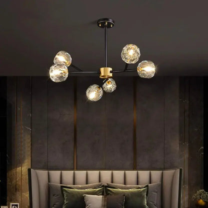 Modern crystal chandelier black dining room ceiling light