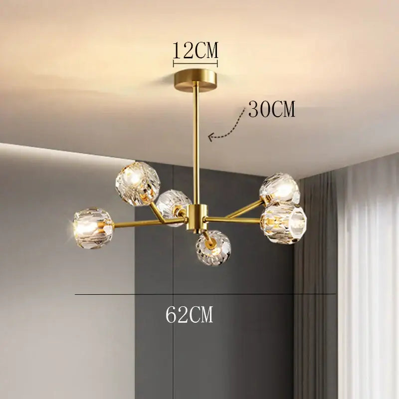Modern crystal chandelier black dining room ceiling light