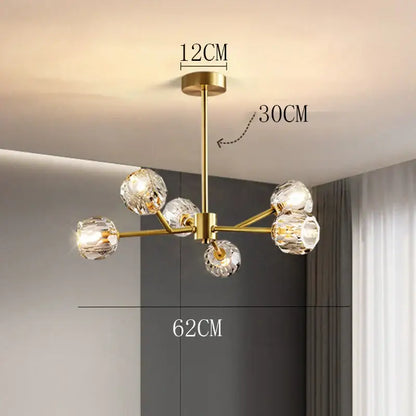 Modern crystal chandelier black dining room ceiling light