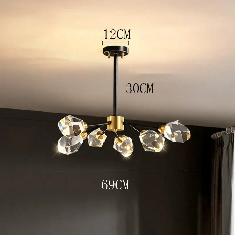 Luxury gold crystal chandelier for dining room