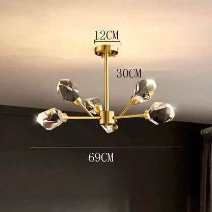 Luxury gold crystal chandelier for dining room