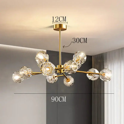 Modern crystal chandelier black dining room ceiling light