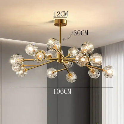Modern crystal chandelier black dining room ceiling light