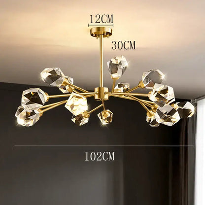 Luxury gold crystal chandelier for dining room