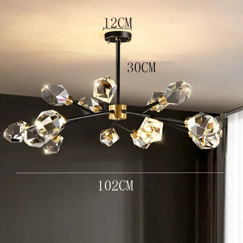 Luxury gold crystal chandelier for dining room