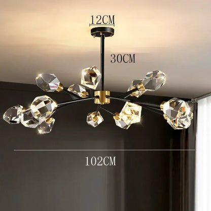 Luxury gold crystal chandelier for dining room