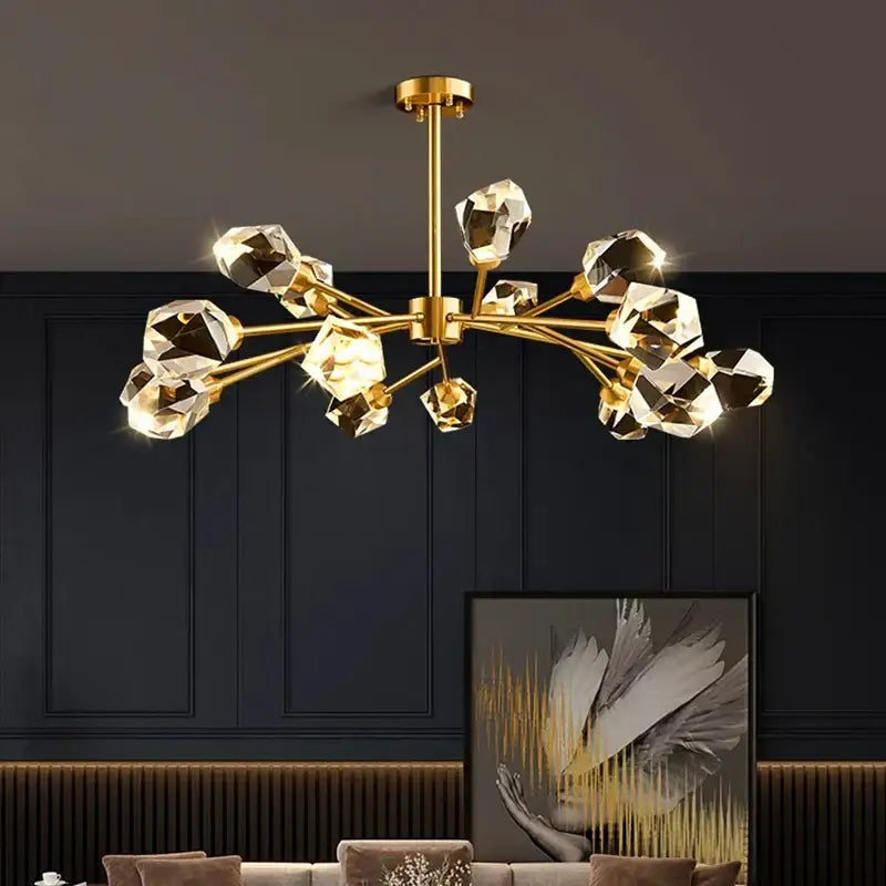 Luxury gold crystal chandelier for dining room