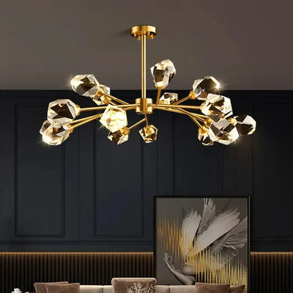 Luxury gold crystal chandelier for dining room