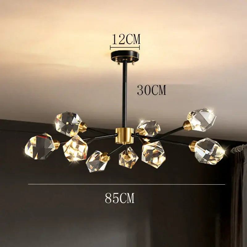 Luxury gold crystal chandelier for dining room