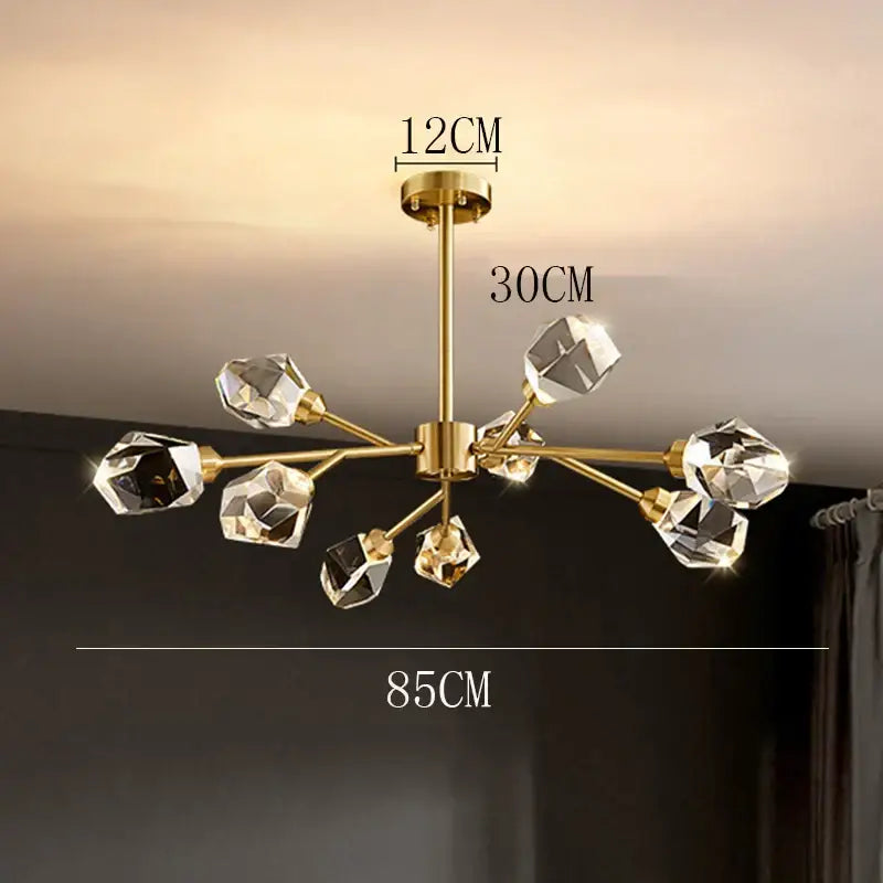 Luxury gold crystal chandelier for dining room