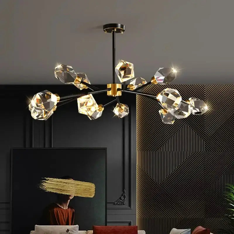 Luxury gold crystal chandelier for dining room