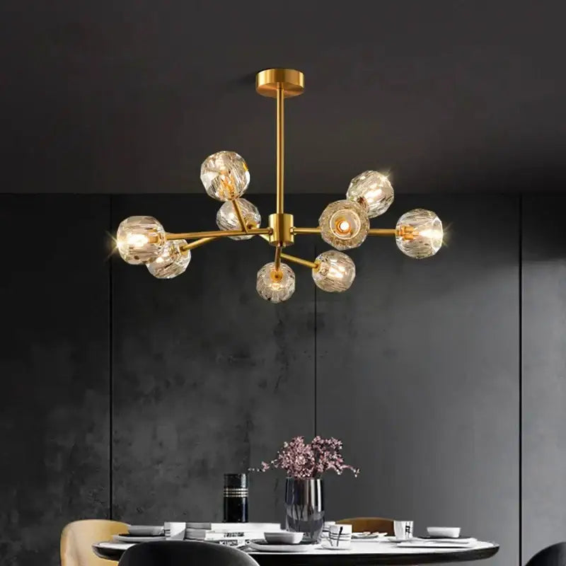 Modern crystal chandelier black dining room ceiling light