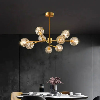 Modern crystal chandelier black dining room ceiling light