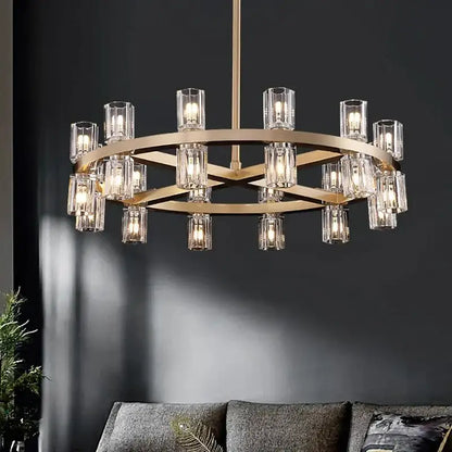 Modern gold crystal chandelier for living room dining room