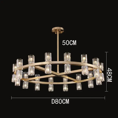 Modern gold crystal chandelier for living room dining room